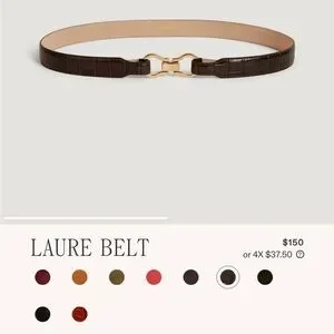 Rouje Paris “Laure Belt” Black double buckle leather belt | Rouje main image 3